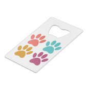 犬のカッコいい前足のプリント クレジットカード栓抜き (裏面アングル)