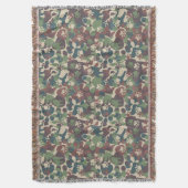 犬のカムフラージュパターン スローブランケット (正面縦)