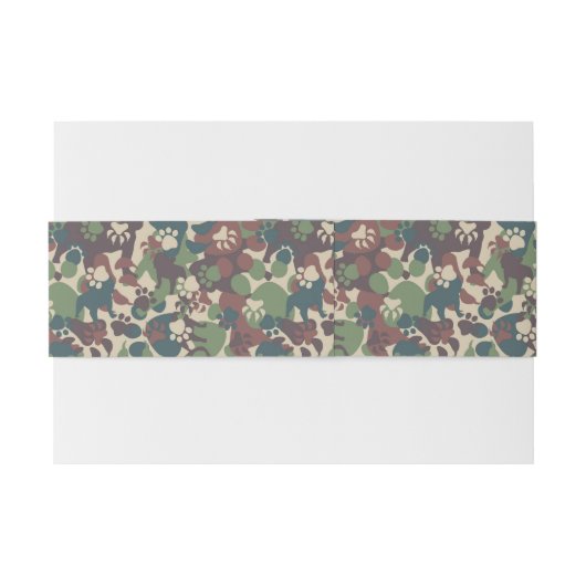 犬のカムフラージュパターン 招待状ベリーバンド (裏面例)