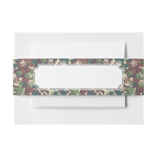 犬のカムフラージュパターン 招待状ベリーバンド (正面例)