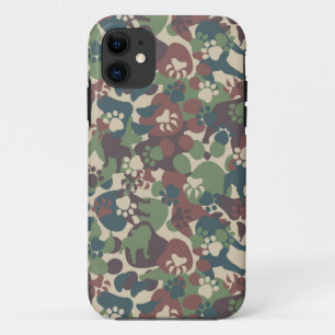 犬のカムフラージュパターン iPhone 11 ケース