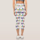 犬のカラフルお尻パターン カプリレギンス (裏面)