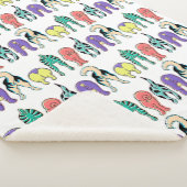 犬のカラフルお尻パターン シェルパブランケット (3/4)