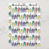 犬のカラフルお尻パターン シーズンカード (正面/裏面)