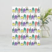 犬のカラフルお尻パターン シーズンカード (スタンド正面)