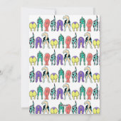 犬のカラフルお尻パターン シーズンカード (裏面)