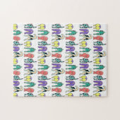 犬のカラフルお尻パターン ジグソーパズル (横)