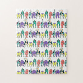 犬のカラフルお尻パターン ジグソーパズル