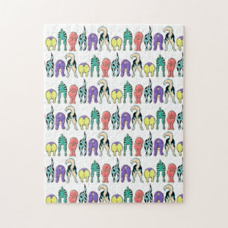 犬のカラフルお尻パターン ジグソーパズル