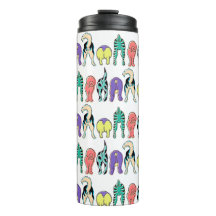 犬のカラフルお尻パターン