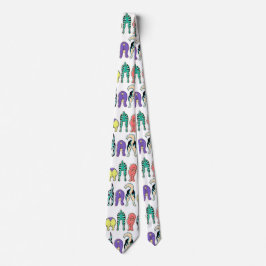 犬のカラフルお尻パターン ネクタイ