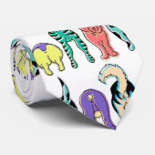 犬のカラフルお尻パターン ネクタイ (ロール)