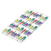 犬のカラフルお尻パターン マグネット (左側)