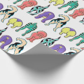 犬のカラフルお尻パターン ラッピングペーパー (角)