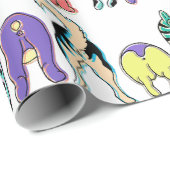 犬のカラフルお尻パターン ラッピングペーパー (ロールコーナー)