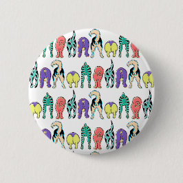犬のカラフルお尻パターン 缶バッジ