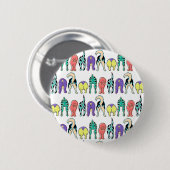 犬のカラフルお尻パターン 缶バッジ (正面&裏面)