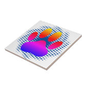 犬のカラフルパワープリントタイル タイル (側面)