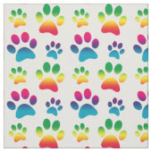 犬のカラフル前足の印刷 ファブリック (見本)