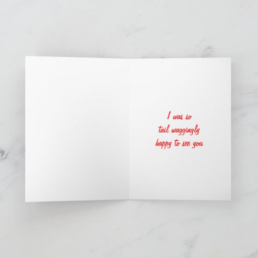 犬のカードをカスタマイズしていただきありがとうございます サンキューカード (内部)
