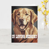 犬のカードを失ったペット悔やみや弔慰 カード (黄色い花)