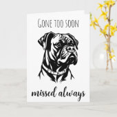 犬のカードを失ったペット悔やみや弔慰 カード (黄色い花)