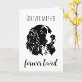 犬のカードを失ったペット悔やみや弔慰 カード (黄色い花)