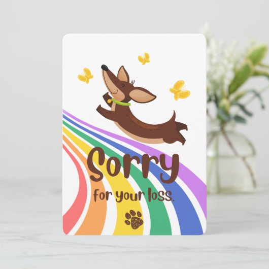 犬のカードを紛失してごめんなさい 招待状 (スタンド正面)