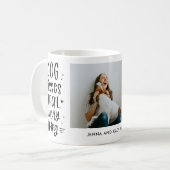 犬のキスすべてを癒カスタムすフォトマグカップ コーヒーマグカップ (正面左)