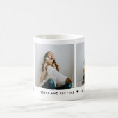 犬のキスすべてを癒カスタムすフォトマグカップ コーヒーマグカップ (中央)