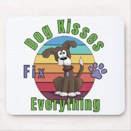 犬のキスはすべてを解決する マウスパッド