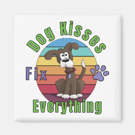 犬のキスはすべてを解決する マグネット