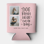 犬のキス編集可能カラークーラーボックス 缶クーラー (正面)