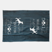 犬のキッチンタオルで生活が良い – 青 キッチンタオル (横)