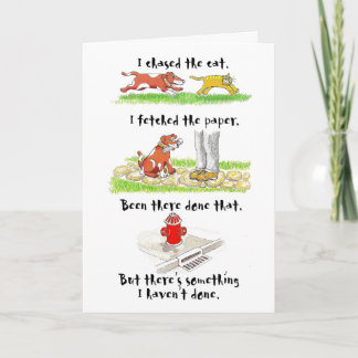 犬のキャラクターが付いているユーモアのあるなバースデー・カード カード