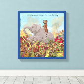 犬のキャンバスプリントとしてのハンニバルおもしろいザ征服者 キャンバスプリント (インサイチュ (ウッドフロア))