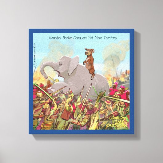 犬のキャンバスプリントとしてのハンニバルおもしろいザ征服者 キャンバスプリント (正面)