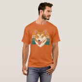 犬のギフト犬の恋人レトロウェルシュコーギーギフトヴィンテージ Tシャツ (正面フル)