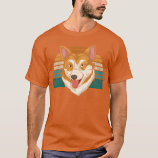 犬のギフト犬の恋人レトロウェルシュコーギーギフトヴィンテージ Tシャツ