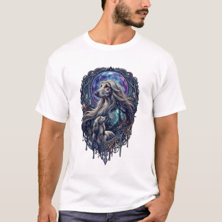 犬のクリスタルムーン魔法の森_1 Tシャツ