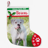 犬のクリスマスのストッキング-パーソナライズな家族 スモールクリスマスストッキング (正面)