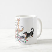 犬のクリスマスのマグを集めること コーヒーマグカップ (正面右)