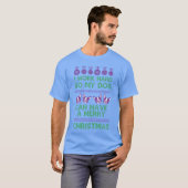 犬のクリスマスの友達 Tシャツ (正面フル)