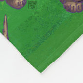 犬のクリスマスをグリーンで鳴らす フリースブランケット (角)