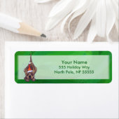 犬のクリスマスをグリーンで鳴らす ラベル (インサイチュ)