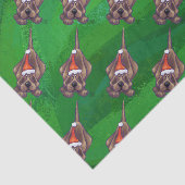 犬のクリスマスをグリーンで鳴らす 薄葉紙 (詳細)