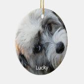 犬のクリスマスオーナメントとカスタムあなたの写真 セラミックオーナメント (右)