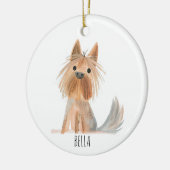 犬のクリスマスオーナメント セラミックオーナメント (左)