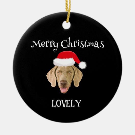 犬のクリスマスオーナメント セラミックオーナメント (正面)