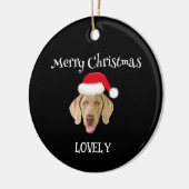 犬のクリスマスオーナメント セラミックオーナメント (左)